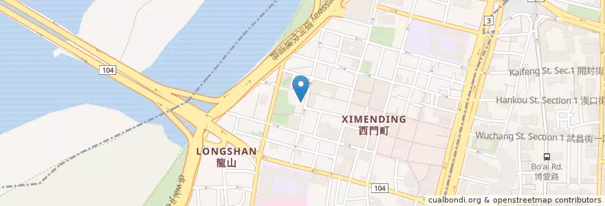 Mapa de ubicacion de Woolloomooloo en Taïwan, Nouveau Taipei, Taipei, 萬華區.