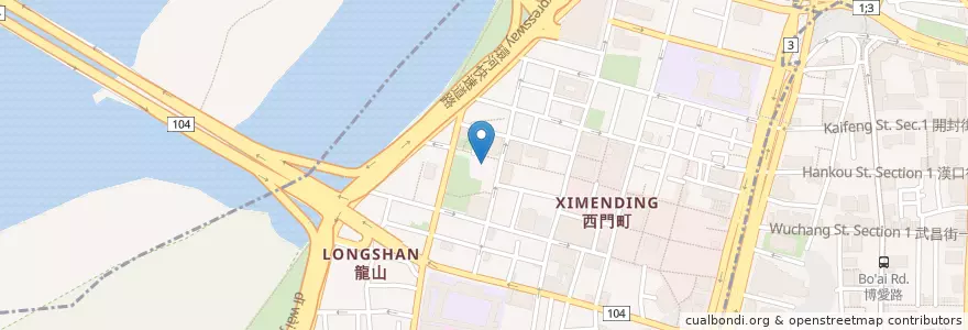 Mapa de ubicacion de 網路巨人 en تایوان, 新北市, تایپه, 萬華區.