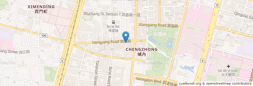 Mapa de ubicacion de 榮光小組教會 en Tayvan, 新北市, Taipei, 中正區.