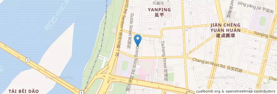 Mapa de ubicacion de 美濃現做刀切牛肉麵館 en Тайвань, Новый Тайбэй, Тайбэй.