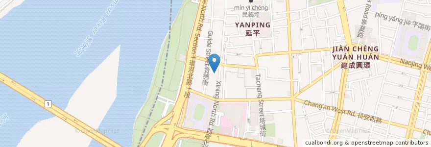 Mapa de ubicacion de 兆豐國際商業銀行 en 타이완, 신베이 시, 타이베이시.