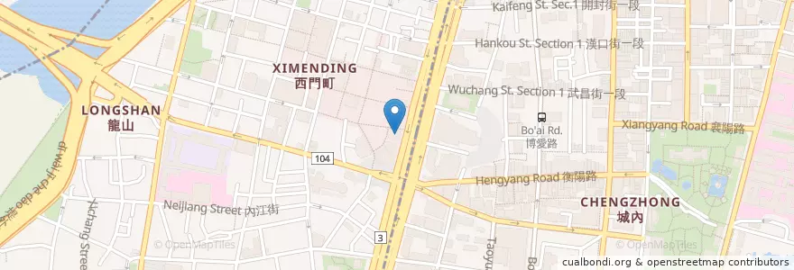 Mapa de ubicacion de 台北真道教會 en 台湾, 新北市, 台北市, 万華区.