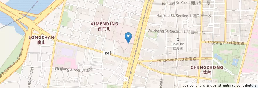 Mapa de ubicacion de 半島咖啡 en Тайвань, Новый Тайбэй, Тайбэй, 萬華區.