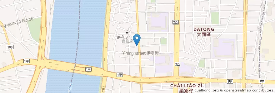 Mapa de ubicacion de 雞蛋客仔煎 en Tayvan, 新北市, Taipei, 大同區.