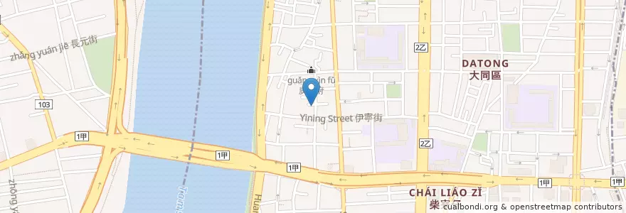Mapa de ubicacion de 靈聖宮 en تایوان, 新北市, تایپه, 大同區.