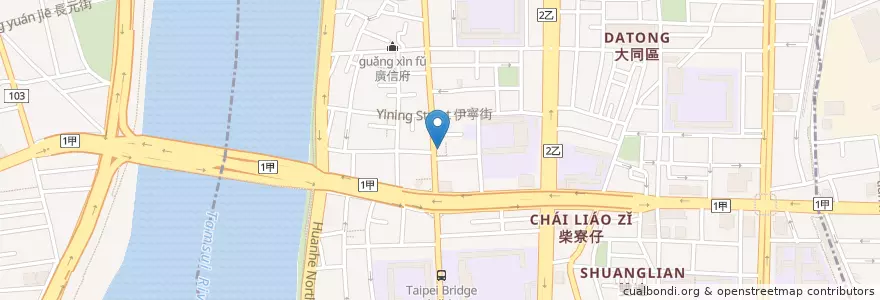 Mapa de ubicacion de 瑞興商業銀行 en Taïwan, Nouveau Taipei, Taipei, 大同區.