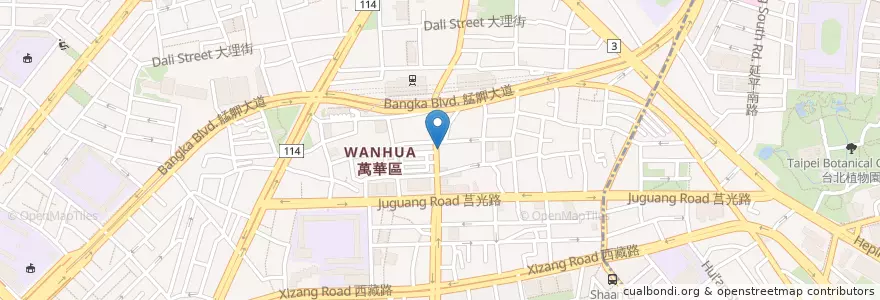 Mapa de ubicacion de 旺都涮涮鍋 en Taiwan, New Taipei, Taipei, Wanhua District.