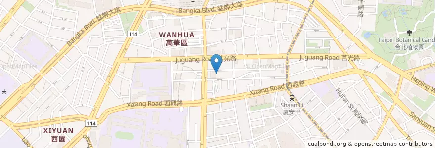Mapa de ubicacion de 華興教會 en 臺灣, 新北市, 臺北市, 萬華區.