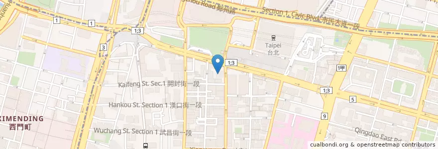 Mapa de ubicacion de 星和診所 en تايوان, تايبيه الجديدة, تايبيه, 中正區.