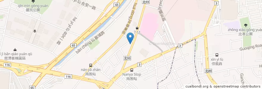 Mapa de ubicacion de 兆豐國際商業銀行 en Taïwan, Nouveau Taipei, Panchiao.