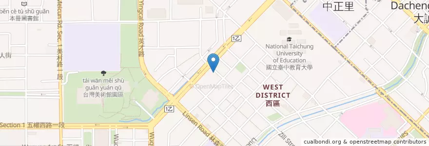 Mapa de ubicacion de 妃黛美式海鮮餐廳 en Taïwan, Taichung, 西區.
