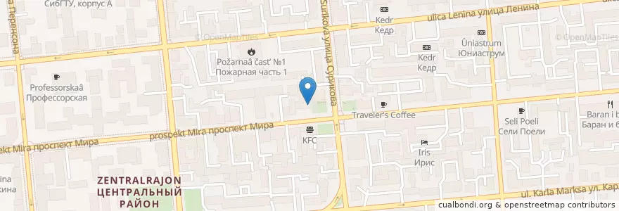 Mapa de ubicacion de Big Yorker en Rússia, Distrito Federal Siberiano, Красноярский Край, Городской Округ Красноярск.