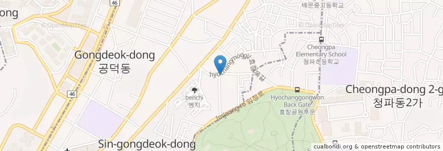 Mapa de ubicacion de 남선반점 en 大韓民国, ソウル, 龍山区, 공덕동.