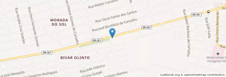 Mapa de ubicacion de Auto Posto Bivar Olinto en Brasil, Região Nordeste, Paraíba, Região Metropolitana De Patos, Região Geográfica Intermediária De Patos, Região Geográfica Imediata De Patos, Patos.