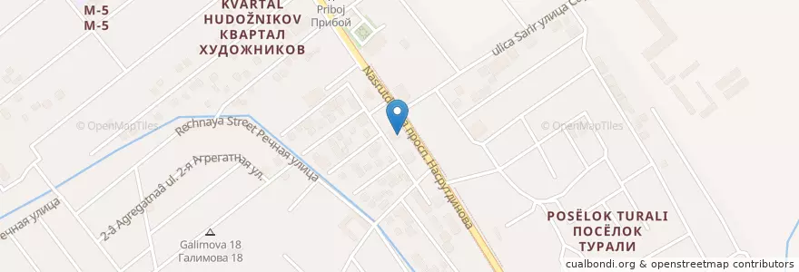 Mapa de ubicacion de Химчистка en روسيا, منطقة شمال القوقاز الفيدرالية, Дагестан, Городской Округ Махачкала.