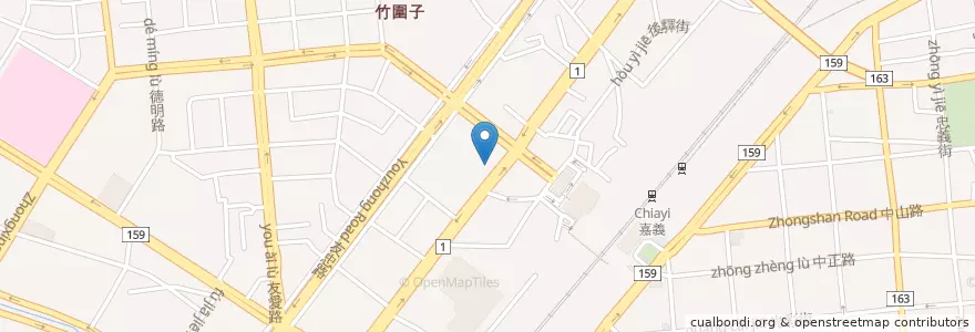 Mapa de ubicacion de 和運租車嘉義博愛店 en Тайвань, Тайвань, Цзяи, Цзяи, 西區.