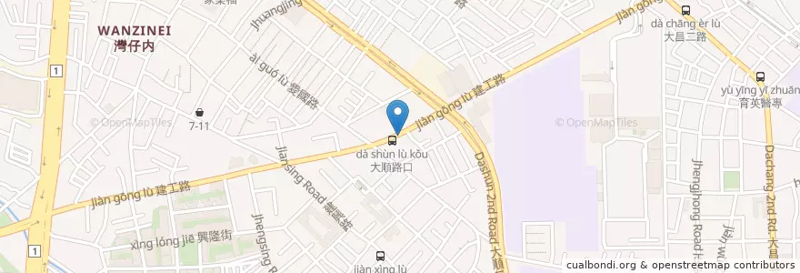 Mapa de ubicacion de 吃不飽 en Тайвань, Гаосюн, 三民區.