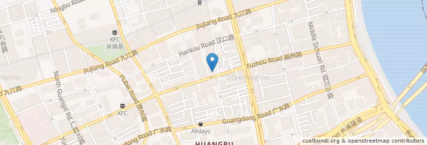 Mapa de ubicacion de Mint Nightclub en China, Shanghai, Huangpu.