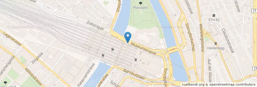 Mapa de ubicacion de Postfinance en Suisse, Zurich, District De Zurich, Zurich.