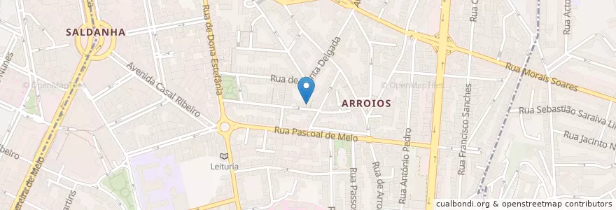 Mapa de ubicacion de A Prôa en Португалия, Área Metropolitana De Lisboa, Лиссабон, Grande Lisboa, Лиссабон, Arroios.