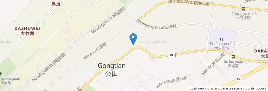 Mapa de ubicacion de 八里中庄市場綜合大樓 en Taiwan, 新北市, 八里區.