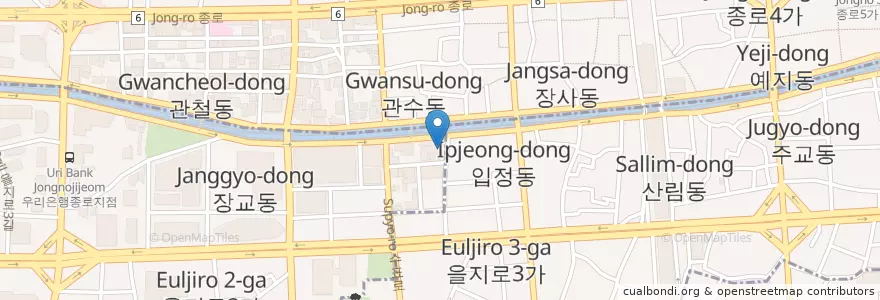Mapa de ubicacion de 신도시 en Corea Del Sur, Seúl, 명동.