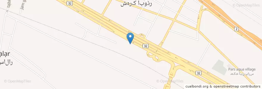 Mapa de ubicacion de بانک صادرات en 伊朗, استان البرز, شهرستان کرج, بخش مرکزی شهرستان کرج, گرمدره.