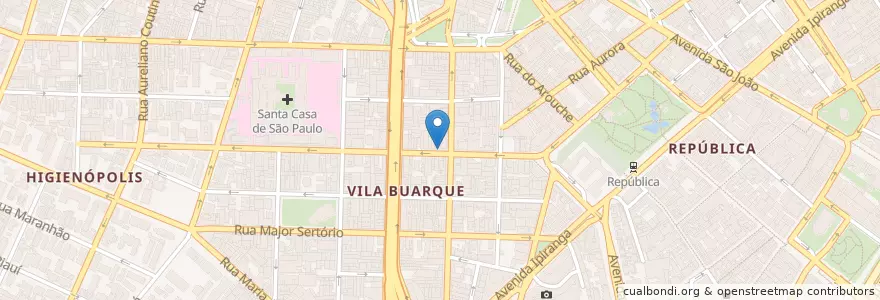 Mapa de ubicacion de Restaurante Chopp Escuro en ブラジル, 南東部地域, サンパウロ, Região Geográfica Intermediária De São Paulo, Região Metropolitana De São Paulo, Região Imediata De São Paulo, サンパウロ.