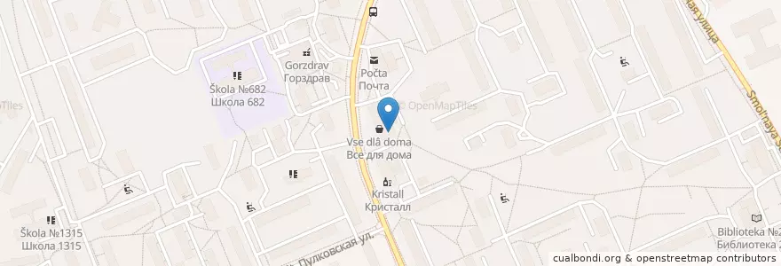 Mapa de ubicacion de Мозайка en روسیه, Центральный Федеральный Округ, Москва, Северный Административный Округ, Головинский Район.