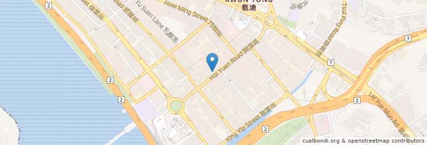 Mapa de ubicacion de Grove en Chine, Guangdong, Hong Kong, Kowloon, Nouveaux Territoires, 觀塘區 Kwun Tong District.