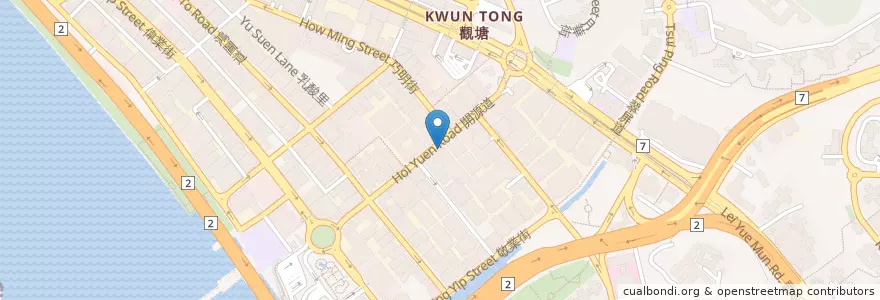 Mapa de ubicacion de Oversea-Chinese Banking Corporation en China, Provincia De Cantón, Hong Kong, Kowloon, Nuevos Territorios, 觀塘區 Kwun Tong District.