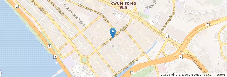 Mapa de ubicacion de Citibank en China, Cantão, Hong Kong, Kowloon, Novos Territórios, 觀塘區 Kwun Tong District.