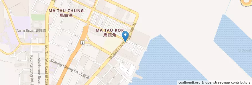 Mapa de ubicacion de Glorious en چین, گوانگ‌دونگ, هنگ‌کنگ, کاولون, 新界 New Territories, 九龍城區 Kowloon City District.