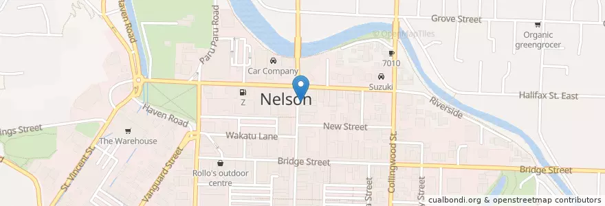 Mapa de ubicacion de Night'n Day en ニュージーランド, ネルソン.