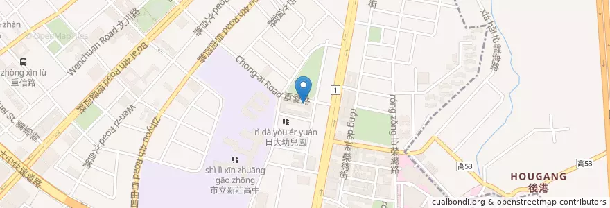 Mapa de ubicacion de 今年貴焿 en Tayvan, Kaohsiung, 左營區.
