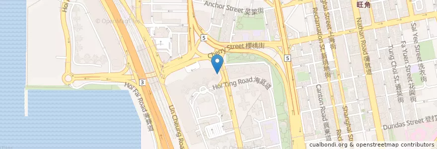Mapa de ubicacion de McDonald's en 중국, 광둥성, 홍콩, 가우룽, 신제, 油尖旺區 Yau Tsim Mong District.
