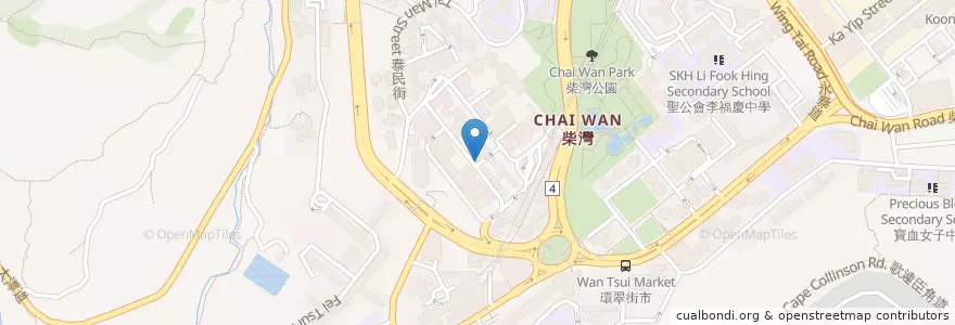 Mapa de ubicacion de Chinese Medicine Clinic en Китай, Гуандун, Гонконг, Гонконг, Новые Территории, 東區 Eastern District.