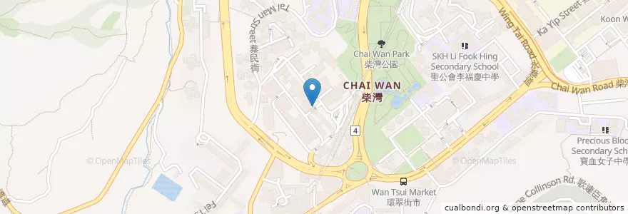 Mapa de ubicacion de Money Gram en 中国, 広東省, 香港, 香港島, 新界, 東區 Eastern District.