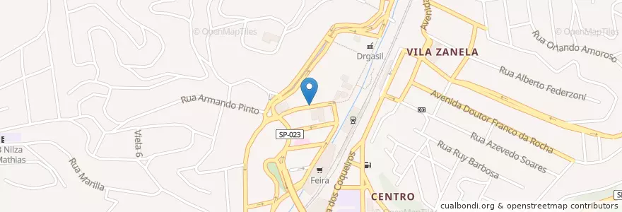 Mapa de ubicacion de Terminal Central Oeste en 브라질, 남동지방, 상파울루, Região Geográfica Intermediária De São Paulo, Região Metropolitana De São Paulo, Região Imediata De São Paulo, Franco Da Rocha.