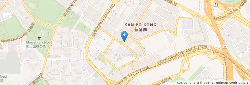 Mapa de ubicacion de Bank of China (Hong Kong) en China, Guangdong, Hongkong, New Territories, Kowloon, 黃大仙區 Wong Tai Sin District, 九龍城區 Kowloon City District.