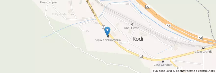 Mapa de ubicacion de Scuola dell'infanzia en Schweiz/Suisse/Svizzera/Svizra, Ticino, Distretto Di Leventina, Circolo Di Quinto, Prato (Leventina).