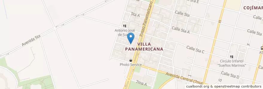 Mapa de ubicacion de La casa de William en Cuba, La Havane, Habana Del Este.