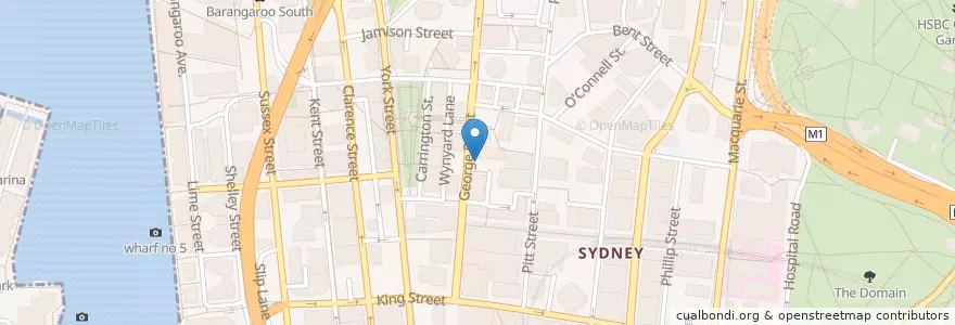 Mapa de ubicacion de Palings Kitchen and Bar en Australia, New South Wales, Council Of The City Of Sydney, Sydney.