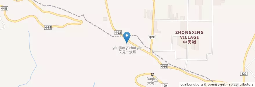Mapa de ubicacion de 又見一炊煙 en Taiwan, Taichung, 新社區.
