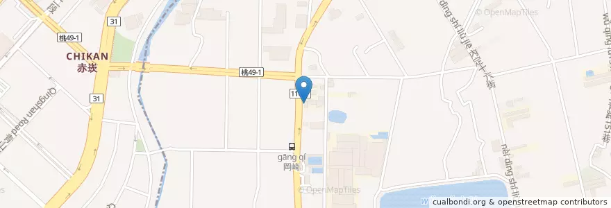 Mapa de ubicacion de 大園區農會 en 臺灣, 桃園市, 大園區.