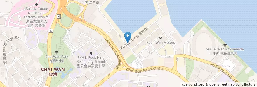 Mapa de ubicacion de HSBC en Chine, Guangdong, Hong Kong, Île De Hong Kong, Nouveaux Territoires, 東區 Eastern District.