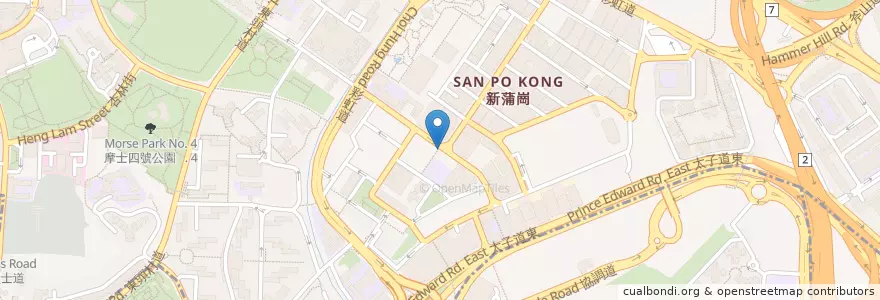 Mapa de ubicacion de Mannings en 중국, 광둥성, 홍콩, 신제, 가우룽, 黃大仙區 Wong Tai Sin District, 九龍城區 Kowloon City District.