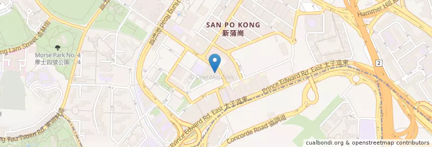 Mapa de ubicacion de HSBC en 中国, 广东省, 香港 Hong Kong, 新界 New Territories, 九龍 Kowloon, 黃大仙區 Wong Tai Sin District, 九龍城區 Kowloon City District.