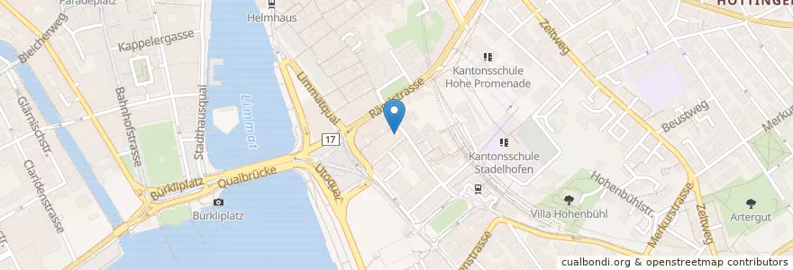 Mapa de ubicacion de Coop Restaurant en Switzerland, Zurich, District Zurich, Zurich.