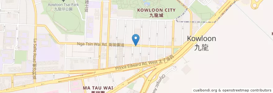 Mapa de ubicacion de OCBC Wing Hang en Chine, Guangdong, Hong Kong, Kowloon, Nouveaux Territoires, 九龍城區 Kowloon City District.